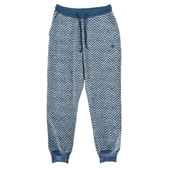 Vivienne Westwood Orb-Embroidered Jogger Herringbone Pattern Blue Large - Picture 1 of 10